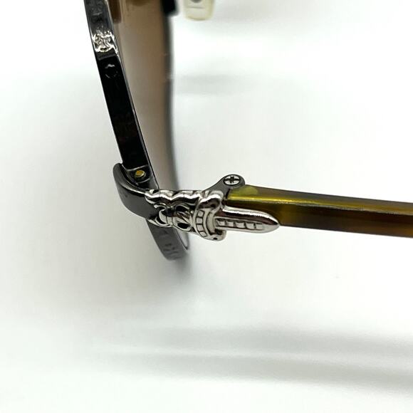 Men's Chrome Hearts Metal Aviator Dagger Sunglasses Red - Picture 4 of 9